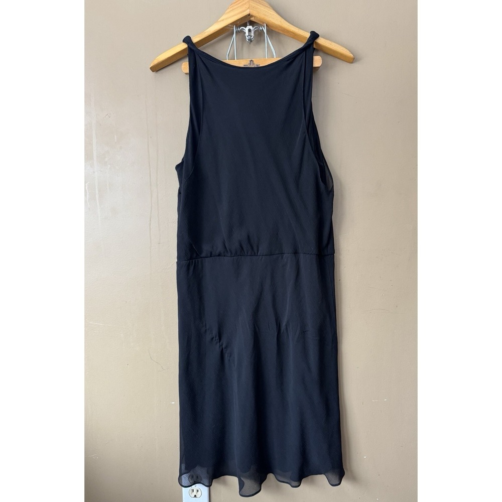 Banana Republic Silk Sleeveless Dress Women's Size Large Black - Picture 2 of 8